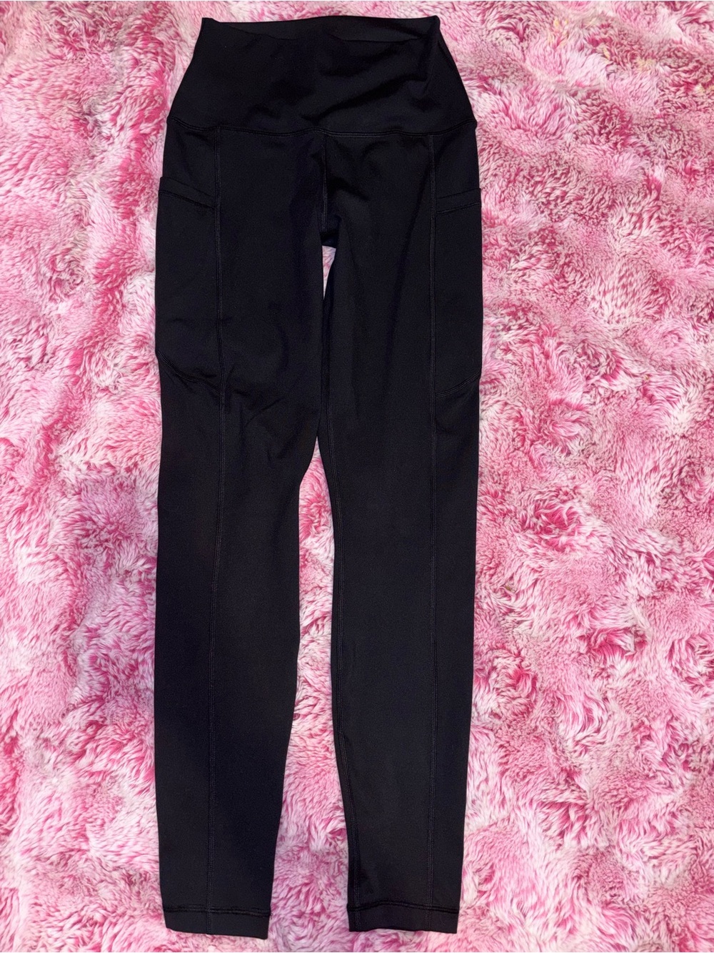 Yogalicious Black Kids High-Rise Leggings with Side Pockets